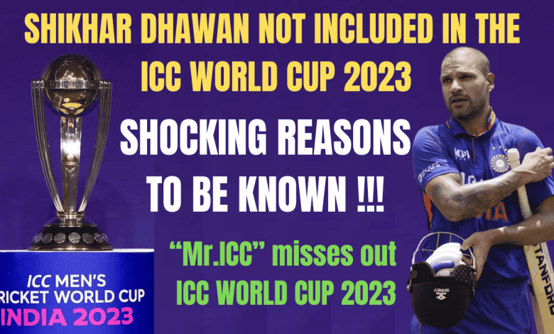 Elimination of Shikhar Dhawan from ICC World Cup 2023